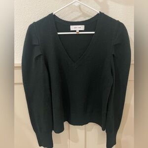 John + Jenn Deep Green V-Neck Sweater